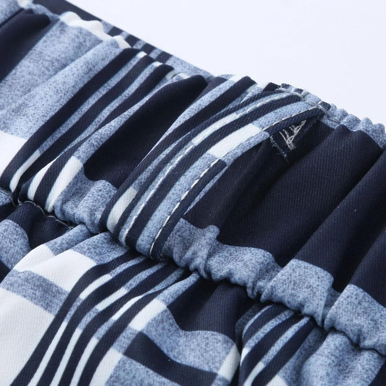 Men's Striped Dress Pants Slim Fit Stretch Checks Pattern Chino Business Trousers Plaid Slant Pocket Tapered Pants S-3XL