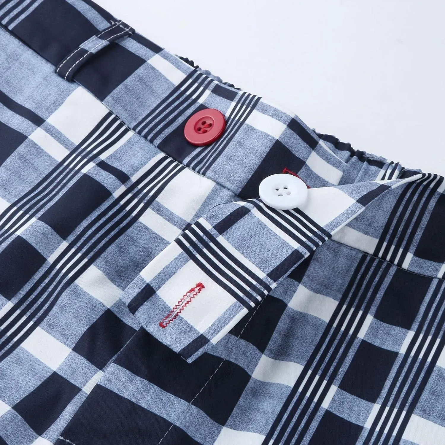 Men's Striped Dress Pants Slim Fit Stretch Checks Pattern Chino Business Trousers Plaid Slant Pocket Tapered Pants S-3XL