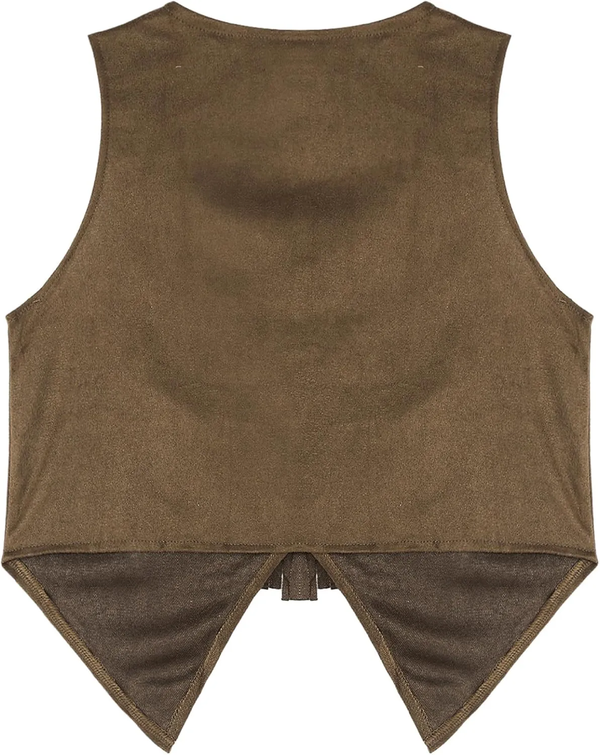 Men's Suede Leather Fringe Vest Vintage Cowboy Style Sleeveless Jacket Slim Fit Waistcoats