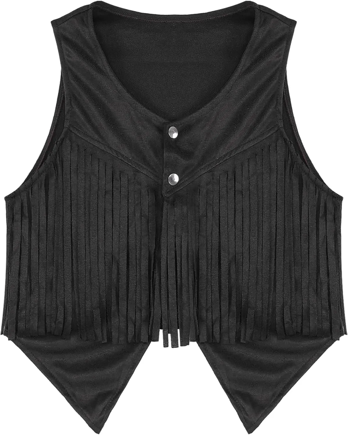 Men's Suede Leather Fringe Vest Vintage Cowboy Style Sleeveless Jacket Slim Fit Waistcoats