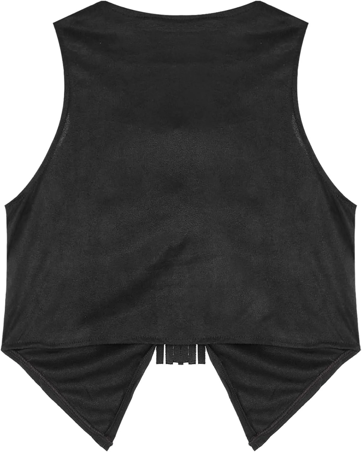 Men's Suede Leather Fringe Vest Vintage Cowboy Style Sleeveless Jacket Slim Fit Waistcoats