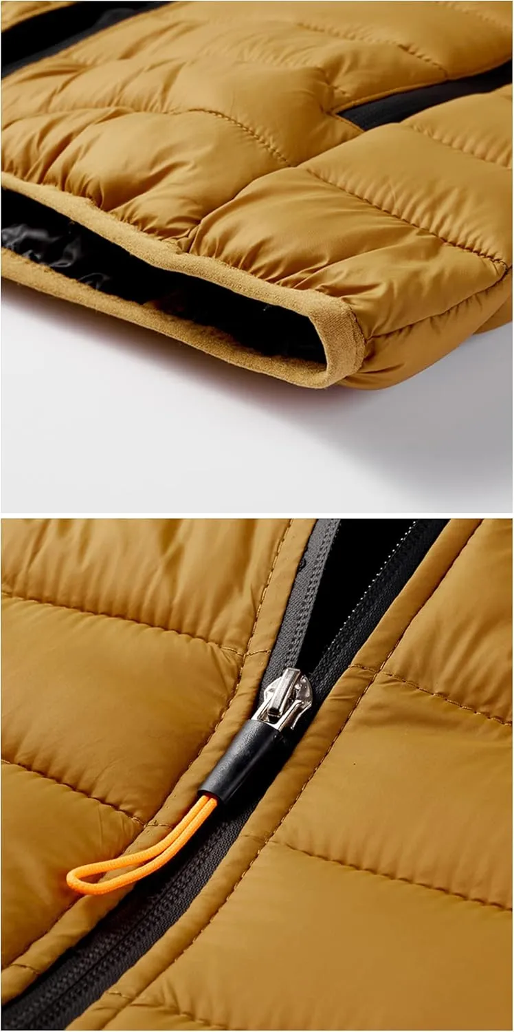 Mens Warm Windproof Stand-Collar Padded Gilets Sleeveless Jacket Waistcoat Casual Outdoor Quilted Down Puffer Vest