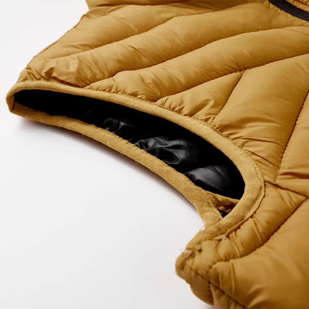 Mens Warm Windproof Stand-Collar Padded Gilets Sleeveless Jacket Waistcoat Casual Outdoor Quilted Down Puffer Vest