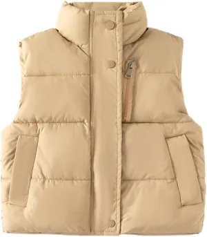Meufam Baby Boys Girls Water-Resistant Puffer Vest Lightweight Zipper Waistcoat Sleeveless Down Vest Jacket Coat with Pockets