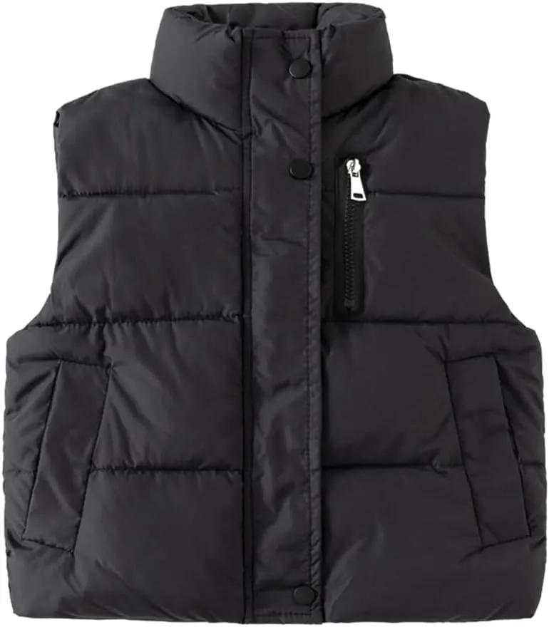 Meufam Baby Boys Girls Water-Resistant Puffer Vest Lightweight Zipper Waistcoat Sleeveless Down Vest Jacket Coat with Pockets
