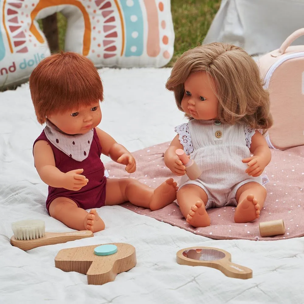 Miniland Anatomically Correct Baby Doll, Caucasian Boy, Red Head, 38 cm