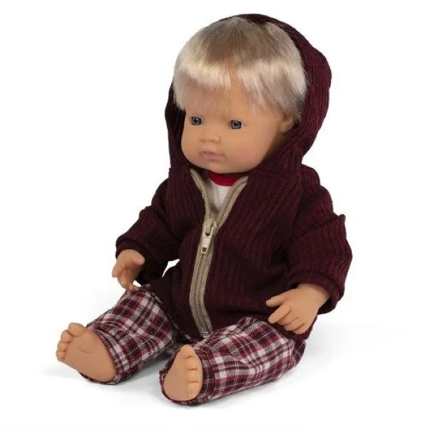 Miniland  Caucasian Boy and 31557 Outfit 38cm Boxed