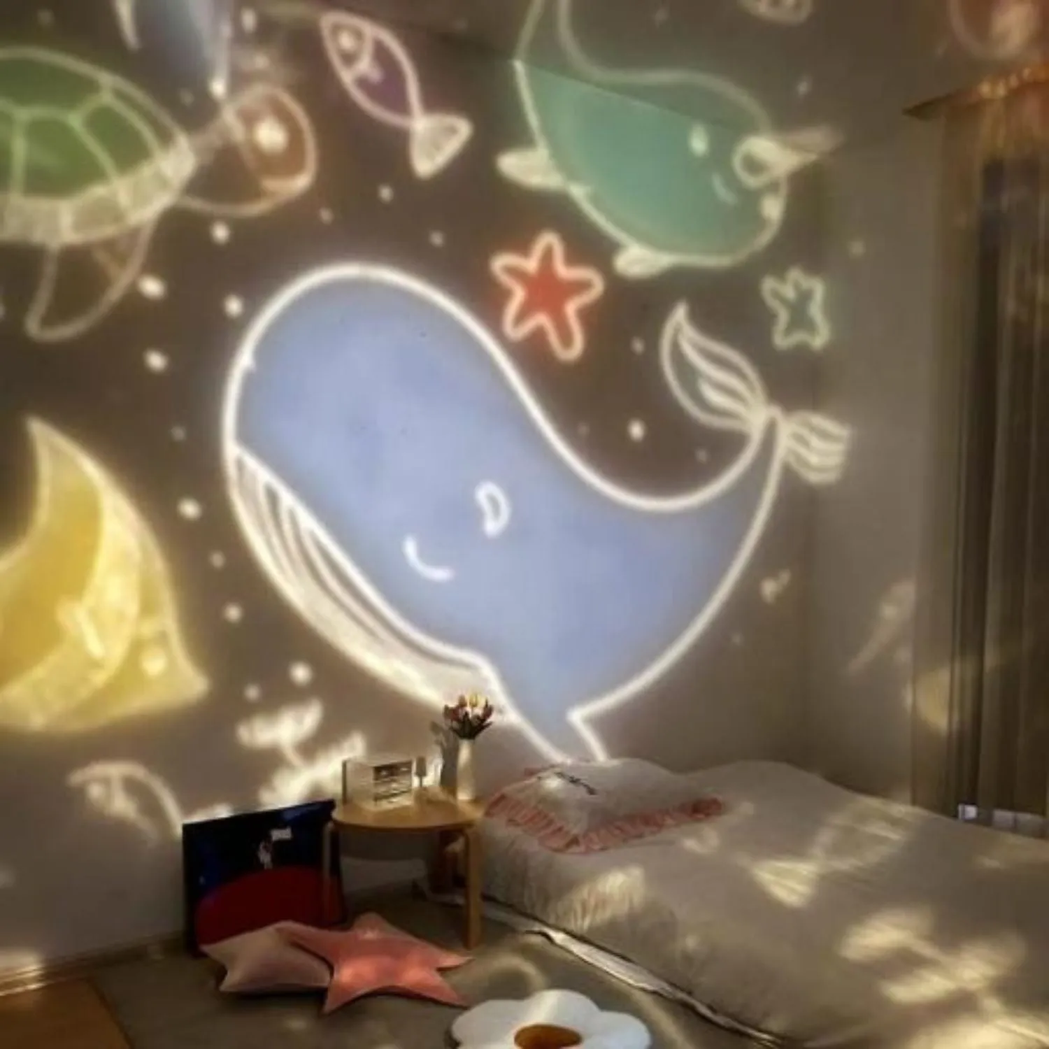 Multi-Function Bunny Light Projector Speaker, 12 Themes GOMINIMO