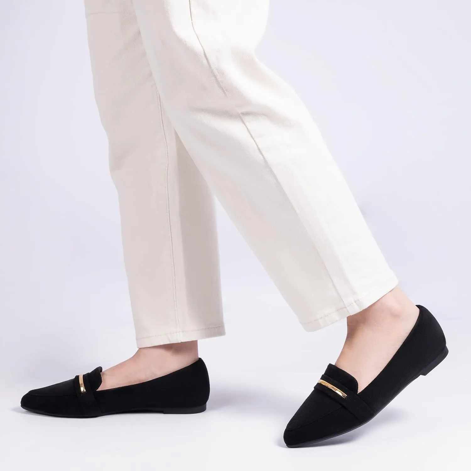 MUSSHOE Flats Shoes Women Pointed Toe Womens Flats Loafers