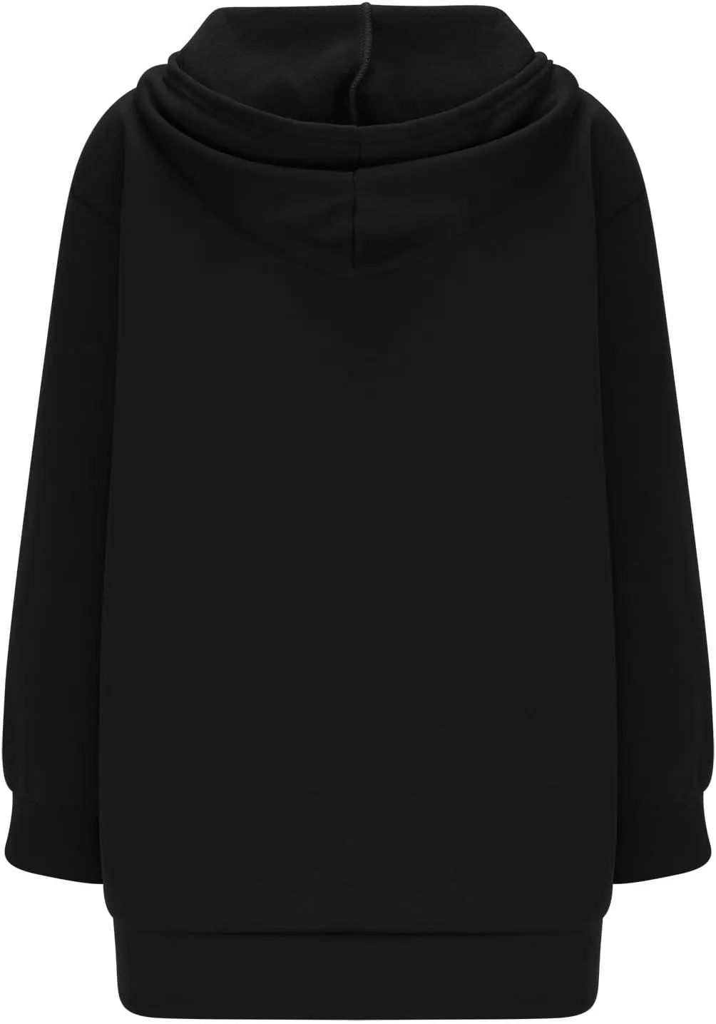 Mzkdieey Women's Zip Up Hoodies Oversized Fleece Long Tunic Sweatshirts Drawstring Long Sleeve Jacket Coats with Pockets