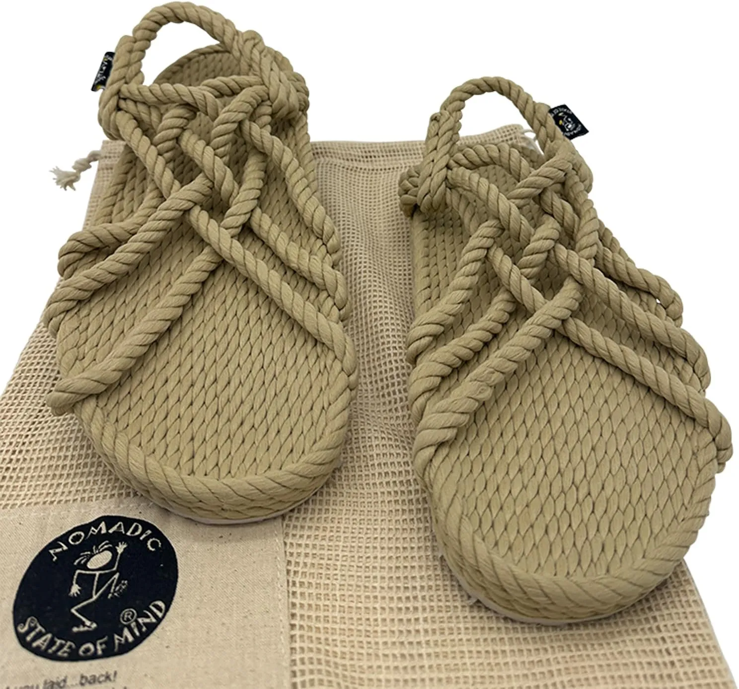 Nomadic State of Mind Rope Sandals, JC Sandals For Men and Women, Unisex, Handmade, Jesus Shoes, Straw Sandals