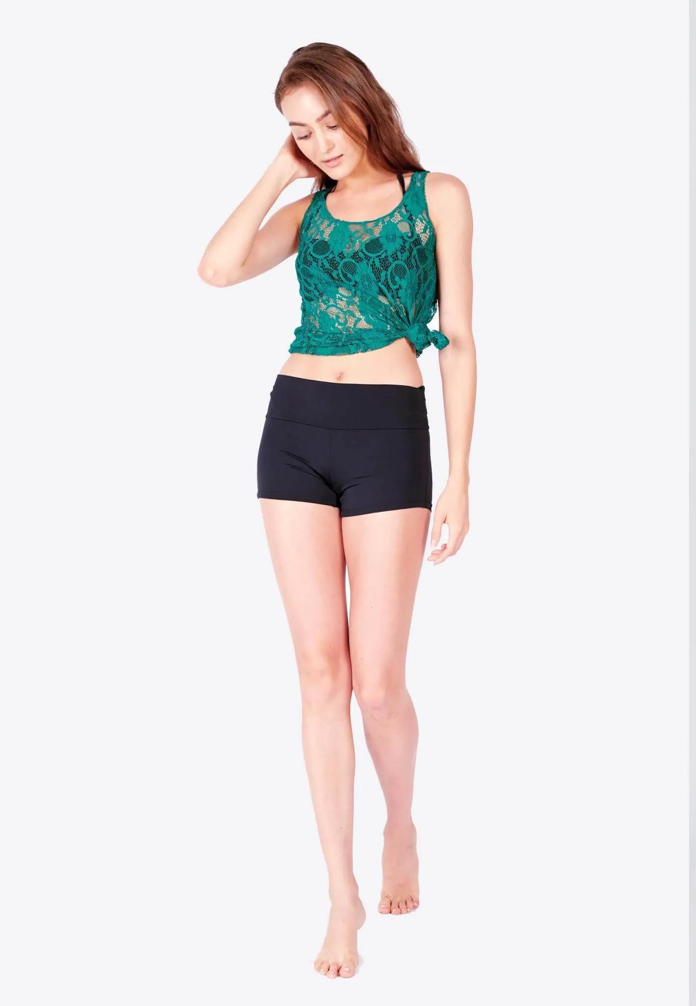 Openwork Tank Top (Blue & Jade Green)