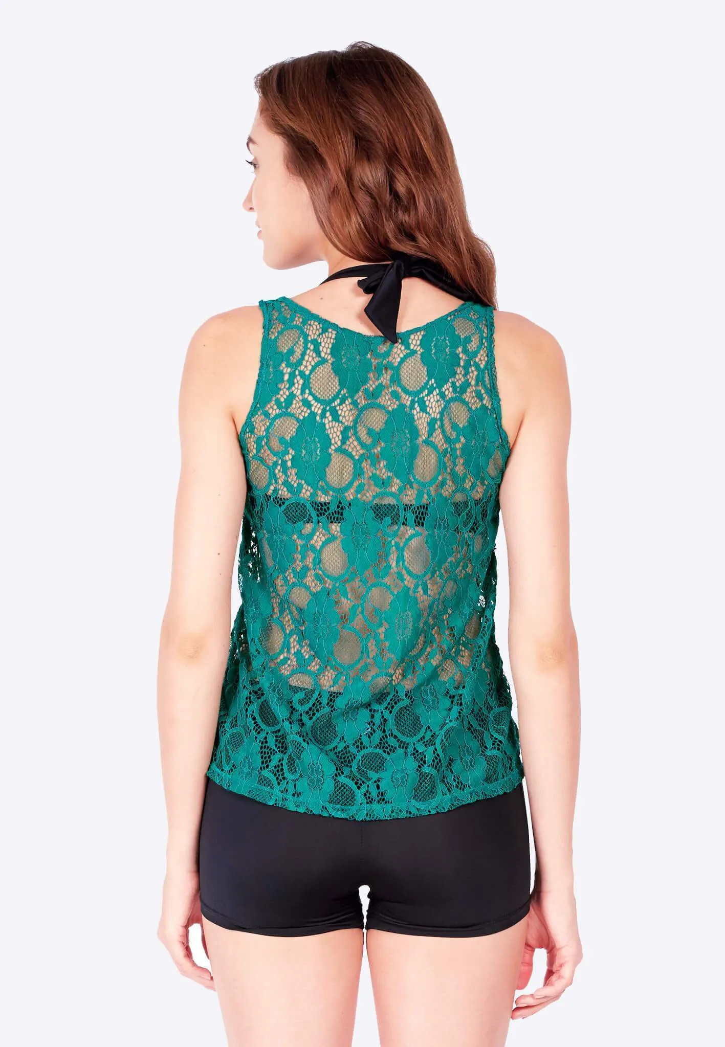 Openwork Tank Top (Blue & Jade Green)