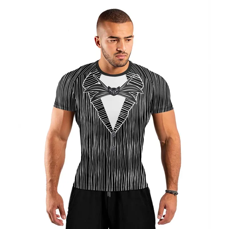 Outfit Jack Skellington Men's Short Sleeve Rash Guard