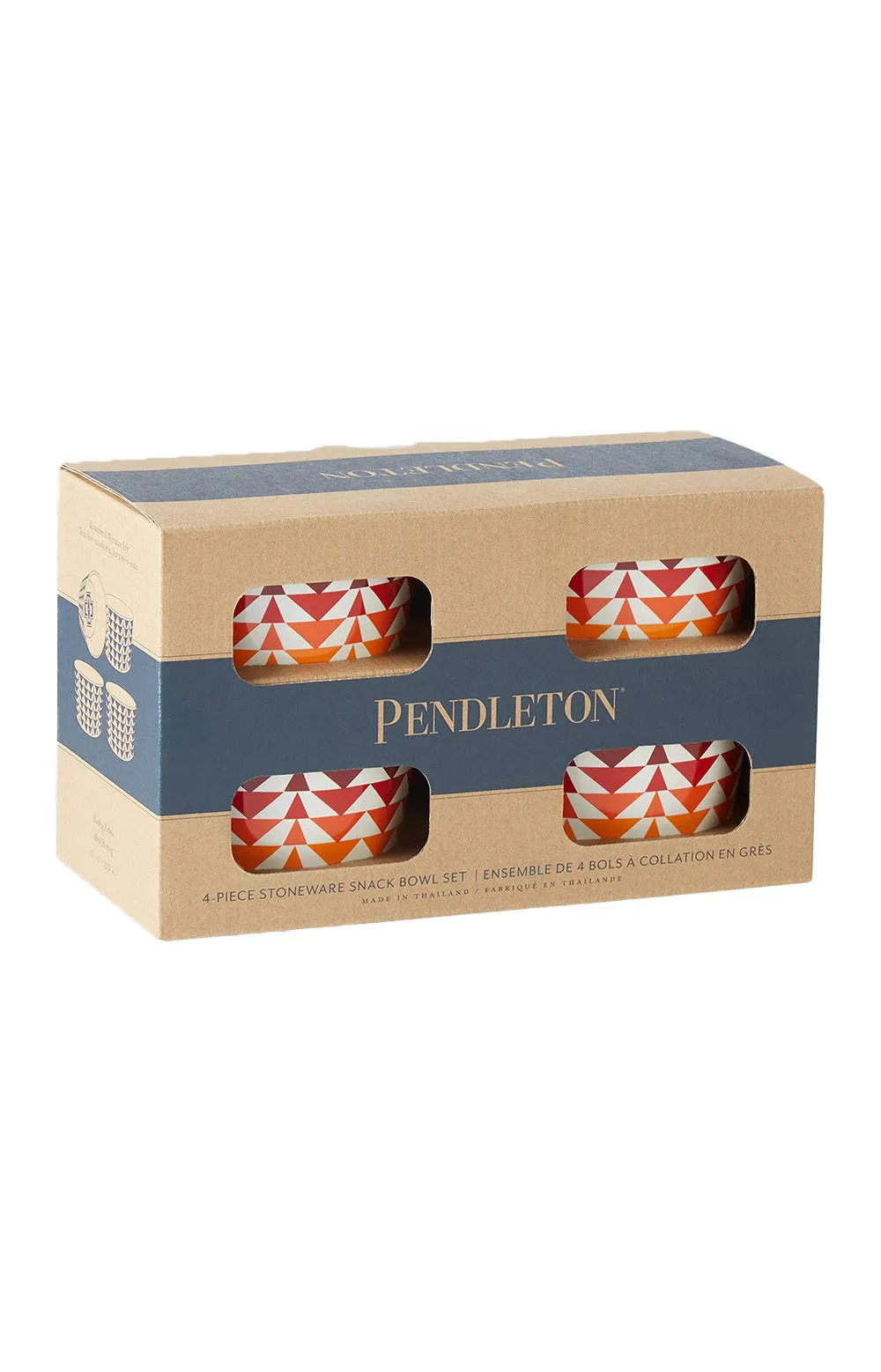 Pendleton 1923 Harding Stoneware Snack Bowl Collection - Set of 4