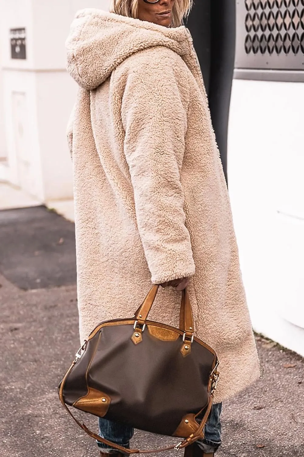 PRETTYGARDEN Women's 2025 Winter Fashion Clothes Oversized Shearling Fleece Long Coats Jackets