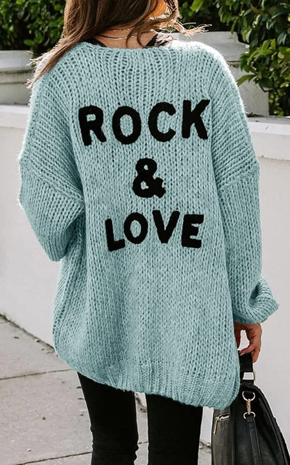 PRETTYGARDEN Women's Long Sleeve Open Front Knit Cardigans Sweaters Soft Loose Draped Coat Outerwear