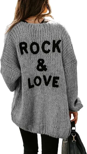 PRETTYGARDEN Women's Long Sleeve Open Front Knit Cardigans Sweaters Soft Loose Draped Coat Outerwear