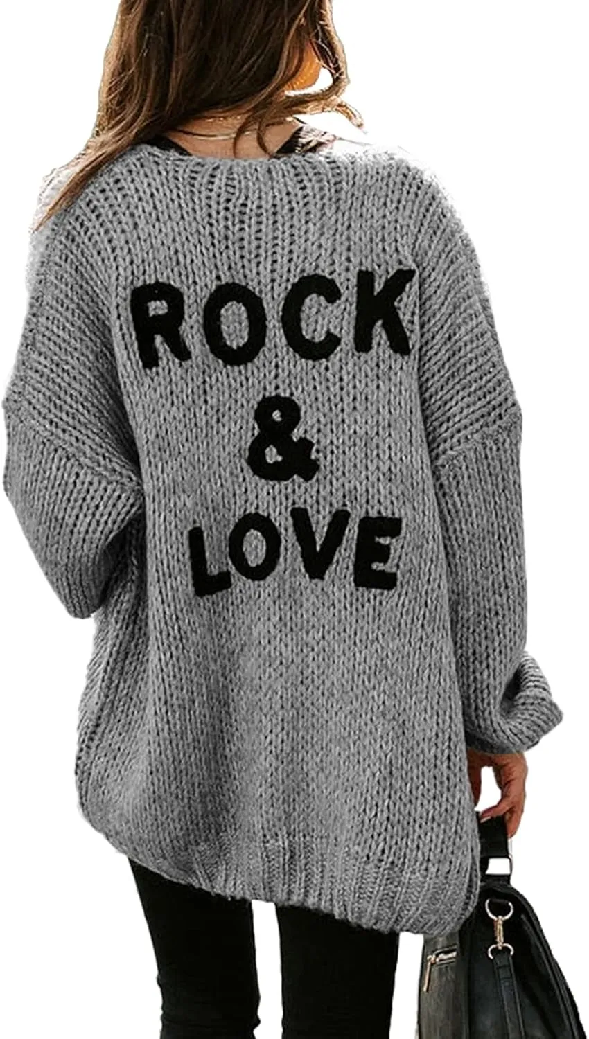 PRETTYGARDEN Women's Long Sleeve Open Front Knit Cardigans Sweaters Soft Loose Draped Coat Outerwear