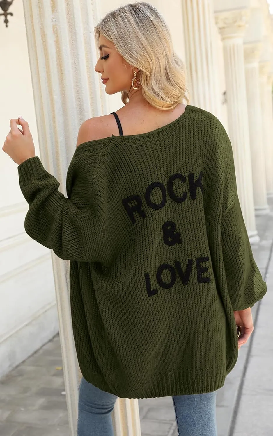 PRETTYGARDEN Women's Long Sleeve Open Front Knit Cardigans Sweaters Soft Loose Draped Coat Outerwear