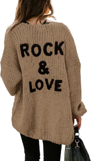 PRETTYGARDEN Women's Long Sleeve Open Front Knit Cardigans Sweaters Soft Loose Draped Coat Outerwear