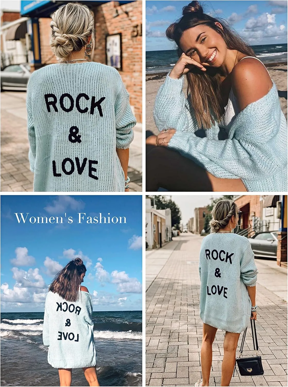 PRETTYGARDEN Women's Long Sleeve Open Front Knit Cardigans Sweaters Soft Loose Draped Coat Outerwear