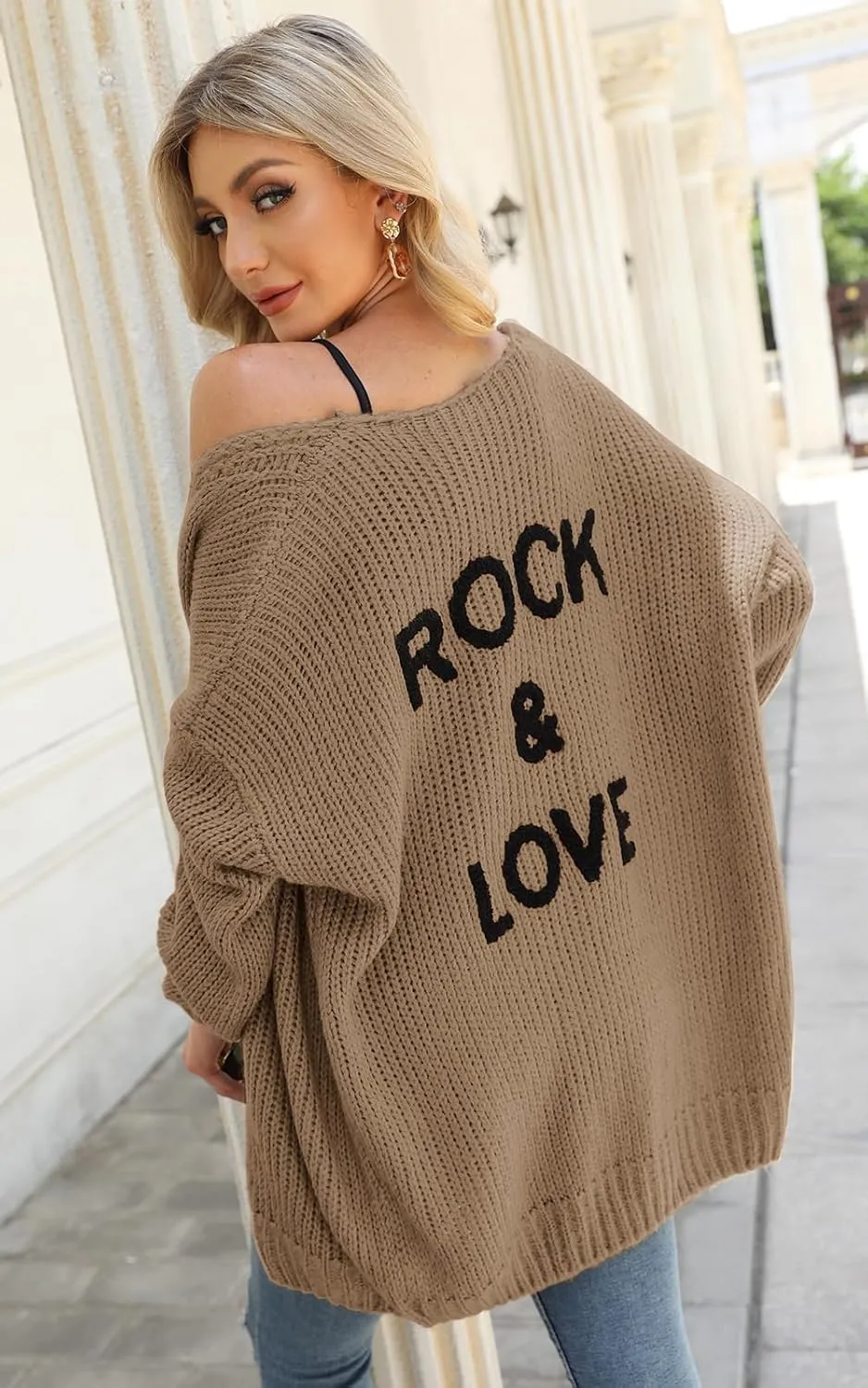 PRETTYGARDEN Women's Long Sleeve Open Front Knit Cardigans Sweaters Soft Loose Draped Coat Outerwear
