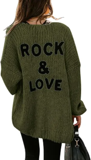PRETTYGARDEN Women's Long Sleeve Open Front Knit Cardigans Sweaters Soft Loose Draped Coat Outerwear