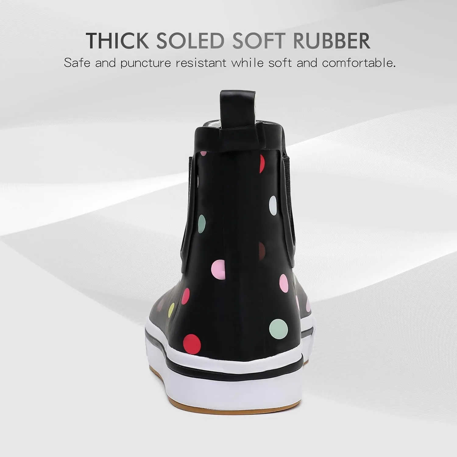 Rain Boots for Women and Men,Unisex Ankle Rain Shoes Anti-Slipping Rainboots with Comfortable Lightweight Garden Rubber Rain Boot and Outdoor Work Shoes,Waterproof Fishing Deck Boots