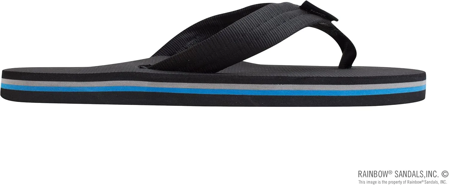 Rainbow Sandals Men's Single Layer Soft Top 1" EVA Rubber Filled Nylon Strap