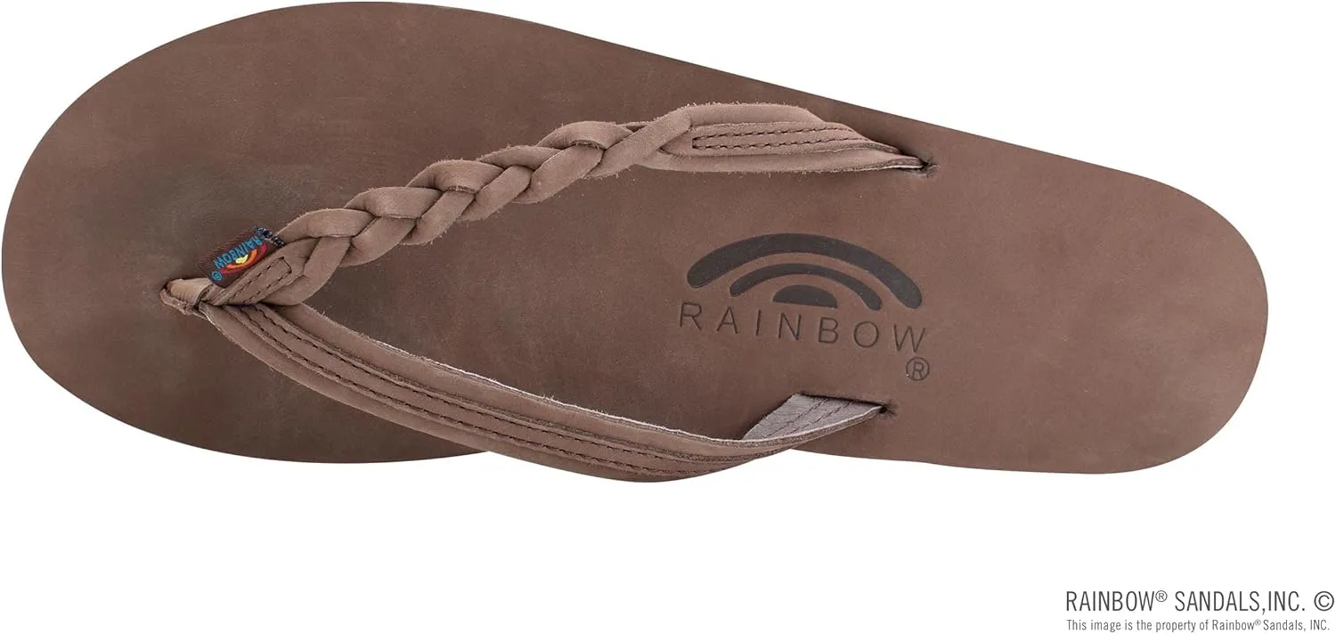 Rainbow Sandals Womens Flirty Braidy Premier Leather w/Single Braided Strap