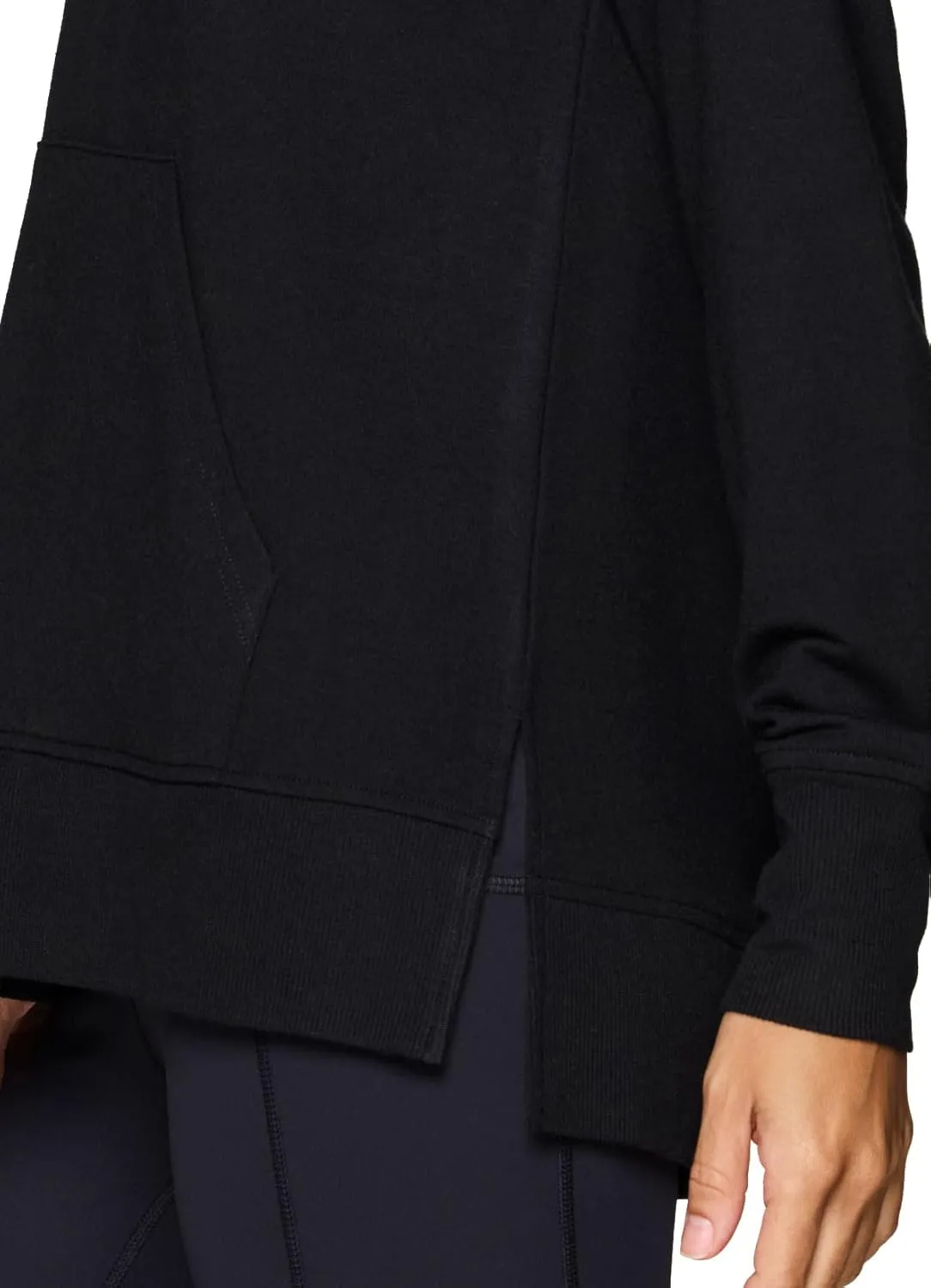 RBX Active Women's Hoodie Tunic in Regular/Plus Sizes, V-Neck Relaxed Fit Lightweight French Terry Sweatshirt with Pocket