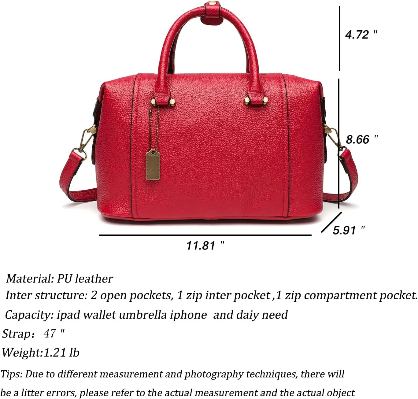 Satchel Purses for Women Leather Tote Bag Boston Handbags Women's Top Handle Bags for work and daily