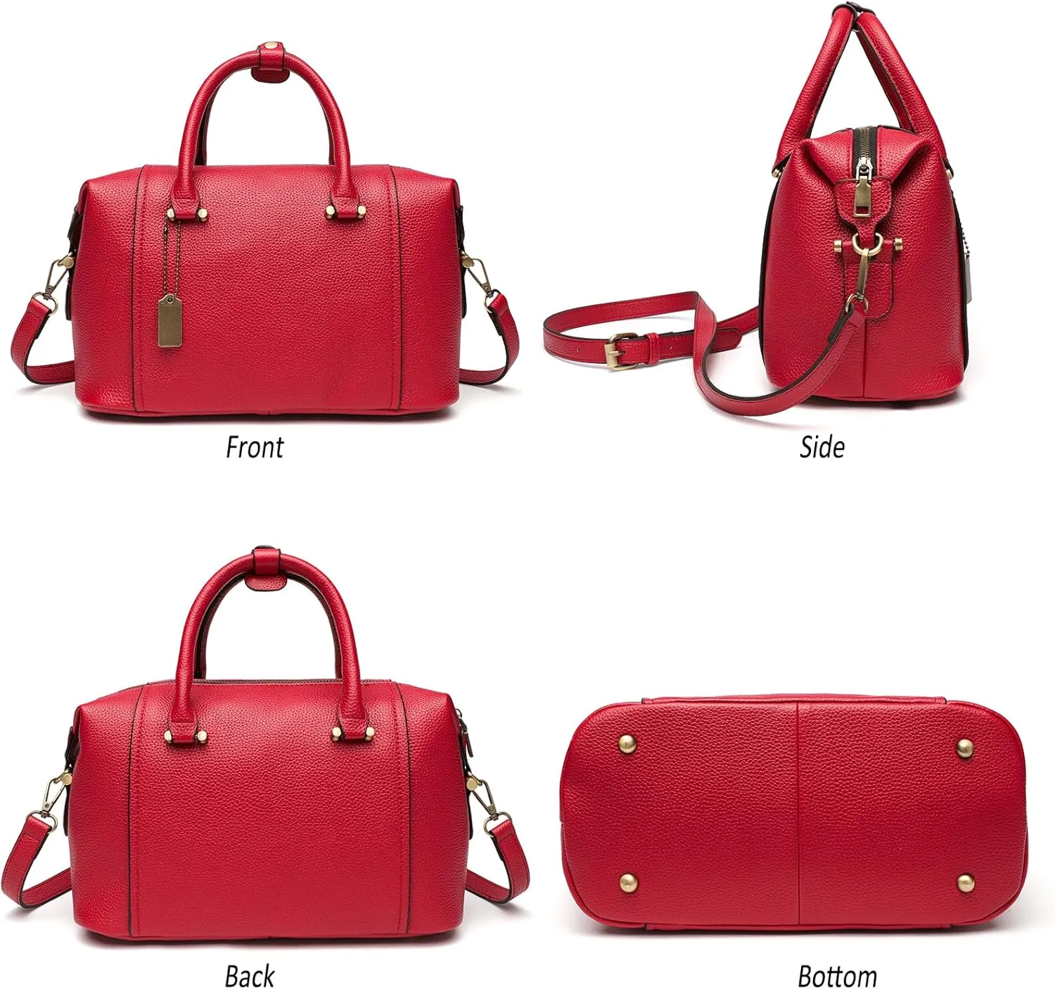 Satchel Purses for Women Leather Tote Bag Boston Handbags Women's Top Handle Bags for work and daily