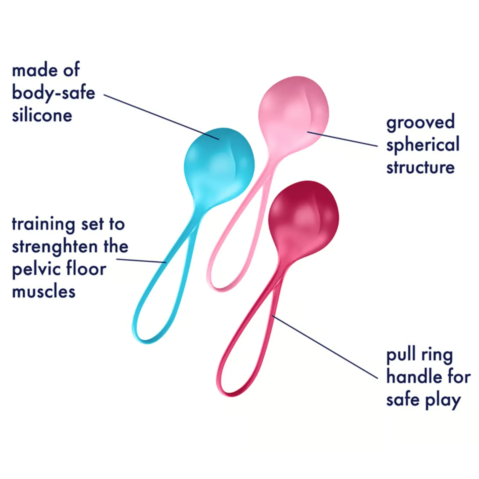SATISFYER Kegel Training Set Strengthening Balls (3 Pack)