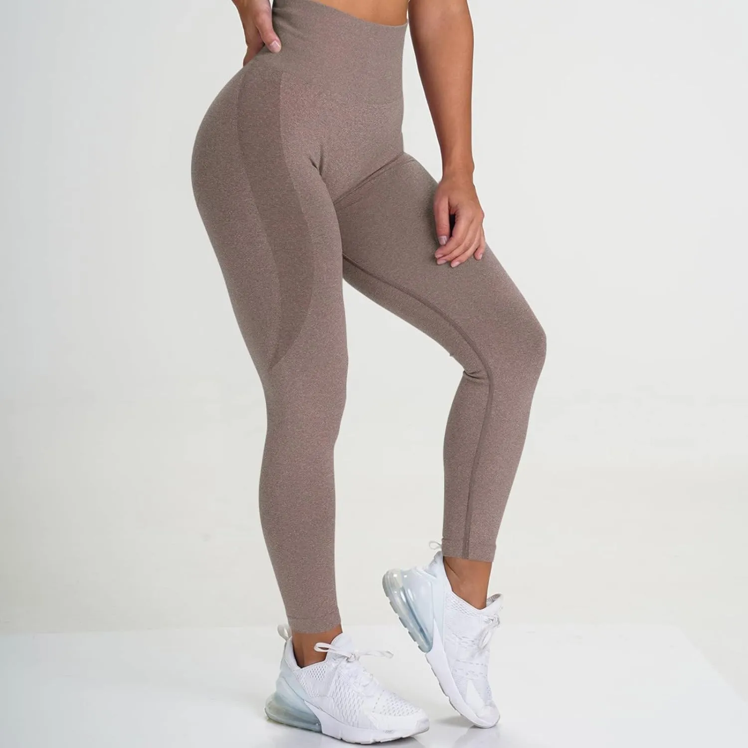 Seamless Leggings for Women Butt-Lifting Elastic High Waist Non See-Through Yoga Pants Tummy Control Gym Workout Tights
