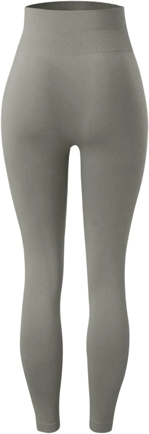 Seamless Leggings for Women Butt-Lifting Elastic High Waist Non See-Through Yoga Pants Tummy Control Gym Workout Tights