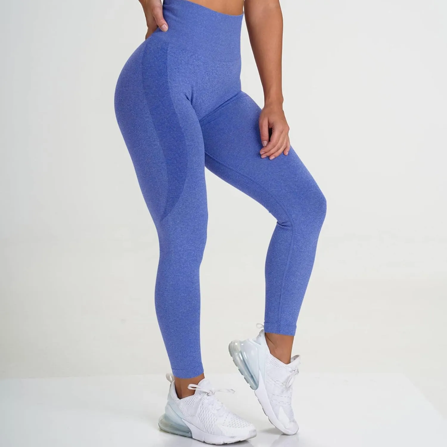Seamless Leggings for Women Butt-Lifting Elastic High Waist Non See-Through Yoga Pants Tummy Control Gym Workout Tights