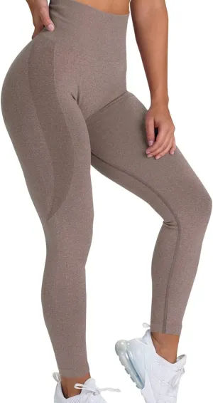Seamless Leggings for Women Butt-Lifting Elastic High Waist Non See-Through Yoga Pants Tummy Control Gym Workout Tights