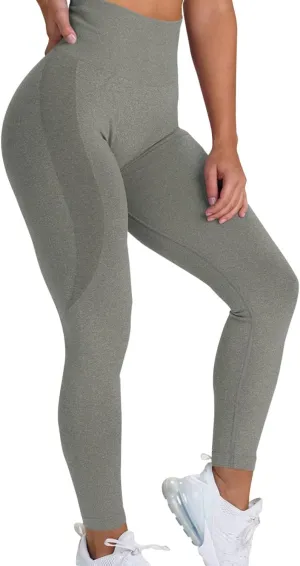 Seamless Leggings for Women Butt-Lifting Elastic High Waist Non See-Through Yoga Pants Tummy Control Gym Workout Tights