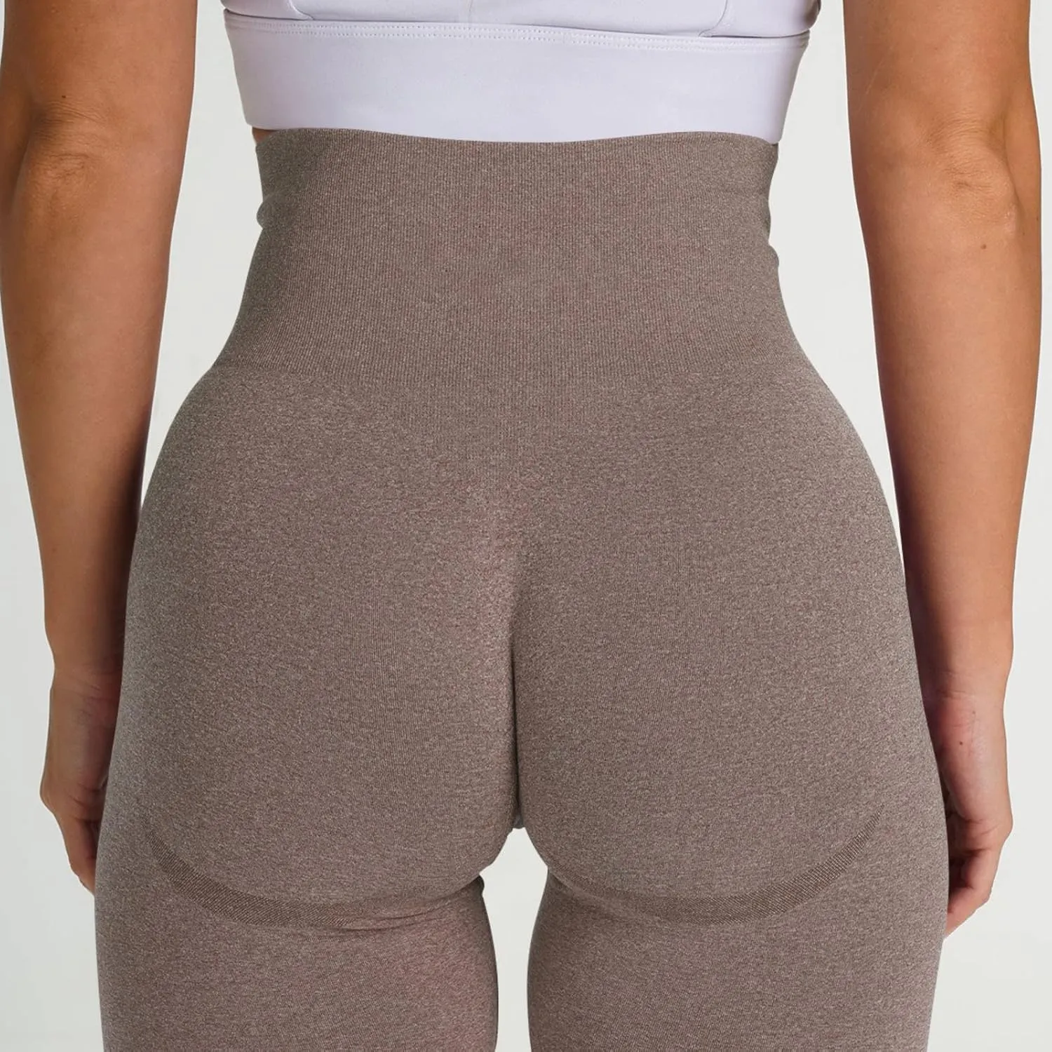 Seamless Leggings for Women Butt-Lifting Elastic High Waist Non See-Through Yoga Pants Tummy Control Gym Workout Tights