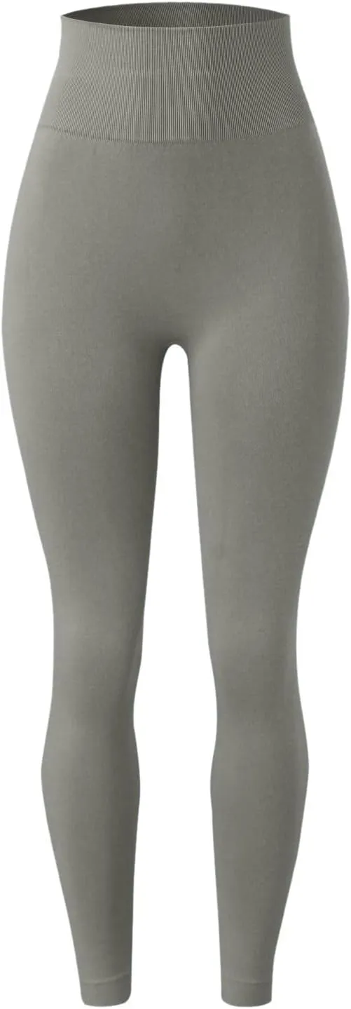 Seamless Leggings for Women Butt-Lifting Elastic High Waist Non See-Through Yoga Pants Tummy Control Gym Workout Tights