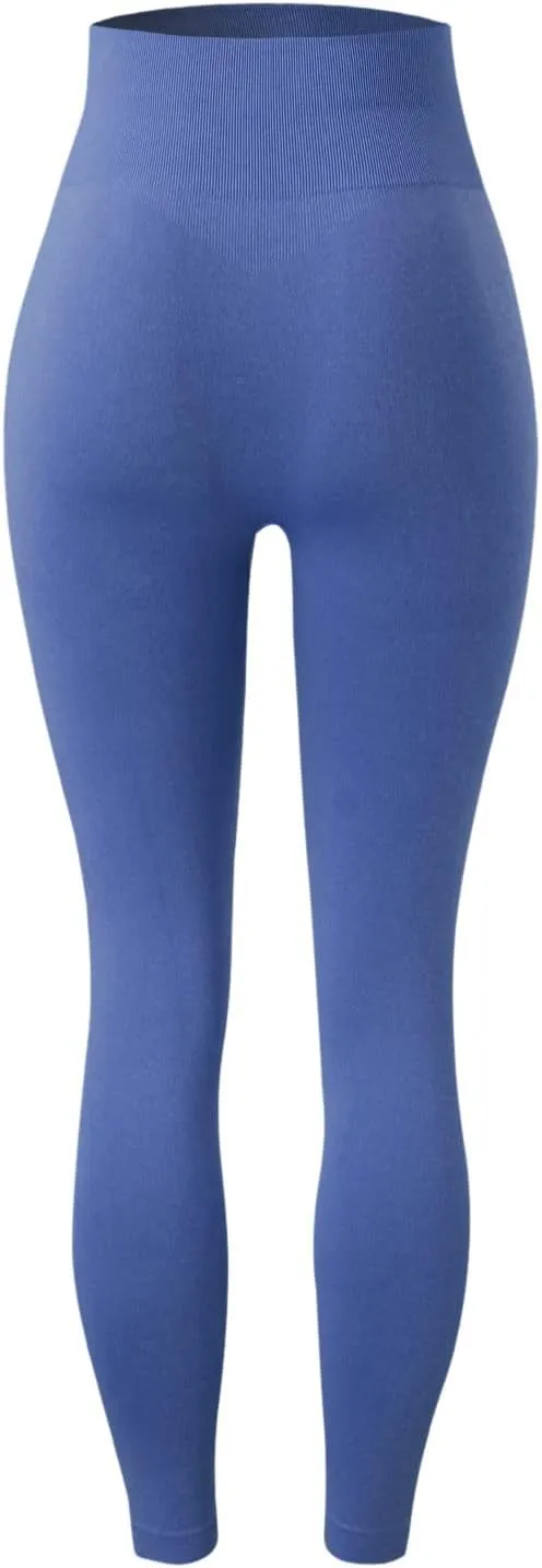 Seamless Leggings for Women Butt-Lifting Elastic High Waist Non See-Through Yoga Pants Tummy Control Gym Workout Tights