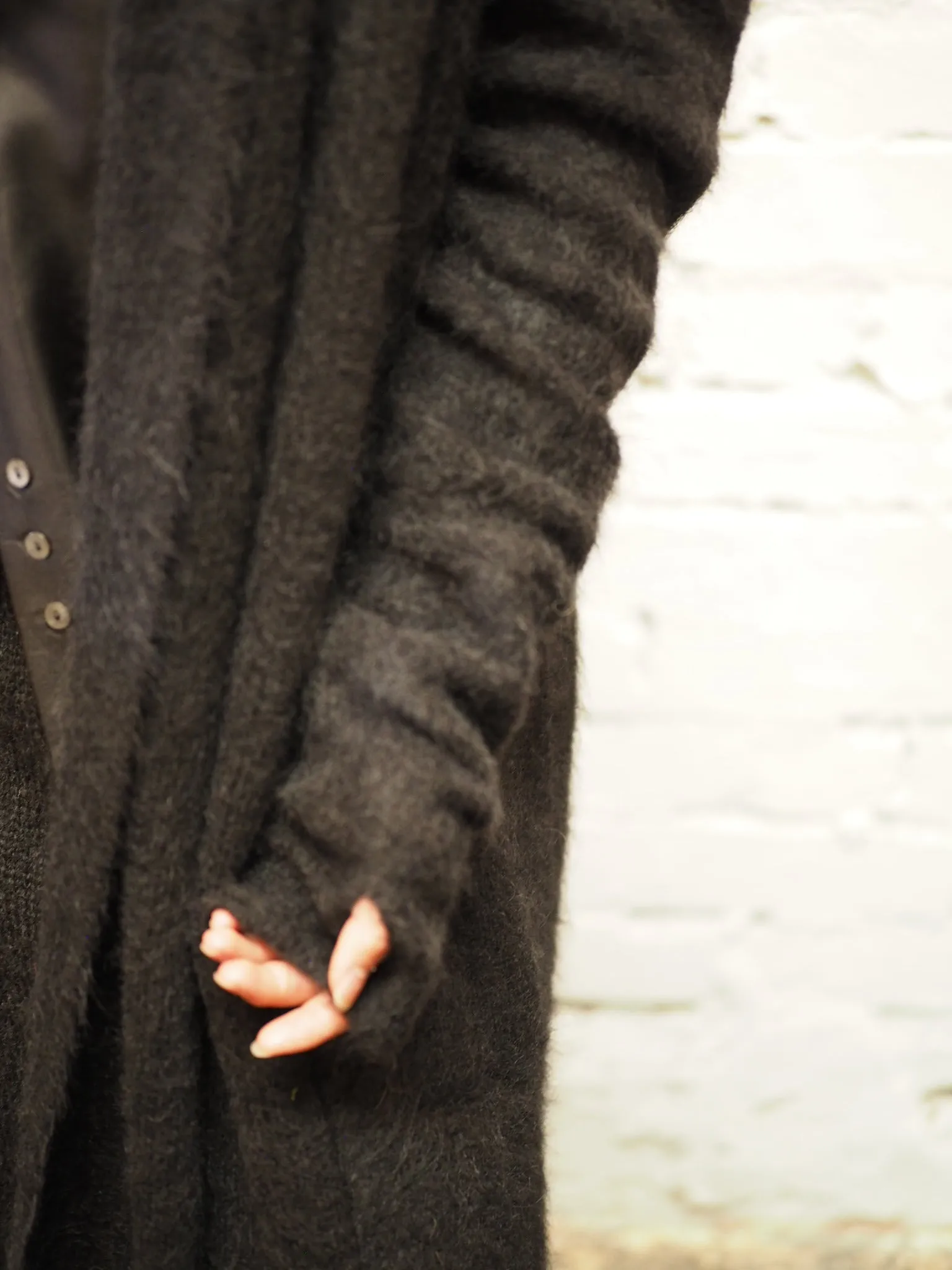 Shawl collar Luxe cardi (Alpaca)- Lilac
