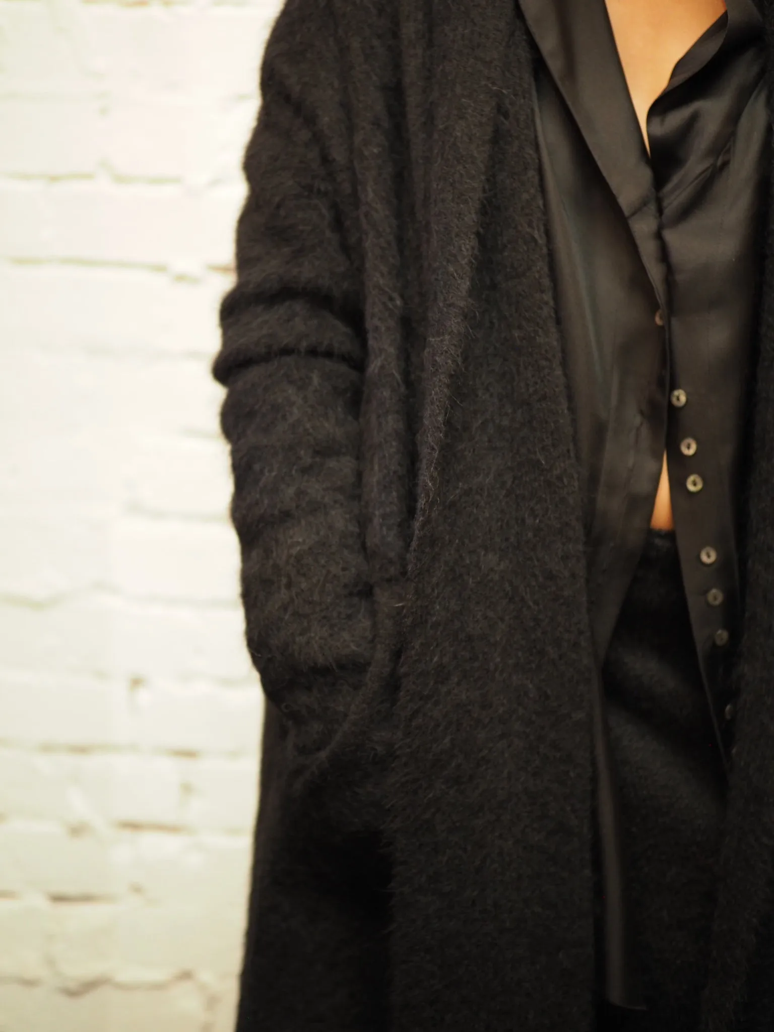 Shawl collar Luxe cardi (Alpaca)- Lilac