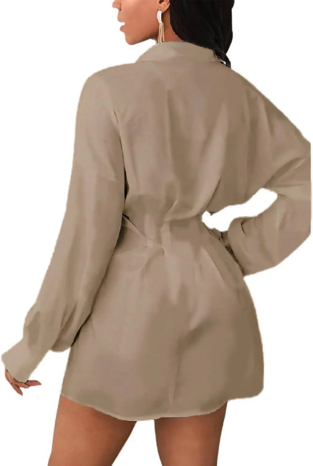 Shirt Dresses for Women Sexy Tops Button Down Shirts Dress Colorful Collar Blouses Long Sleeve Floral Print Loose T-Shirt
