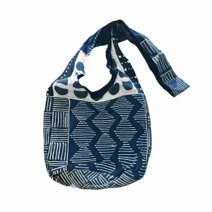 Sling Bag Tribal Cloth Indigo Patchwork