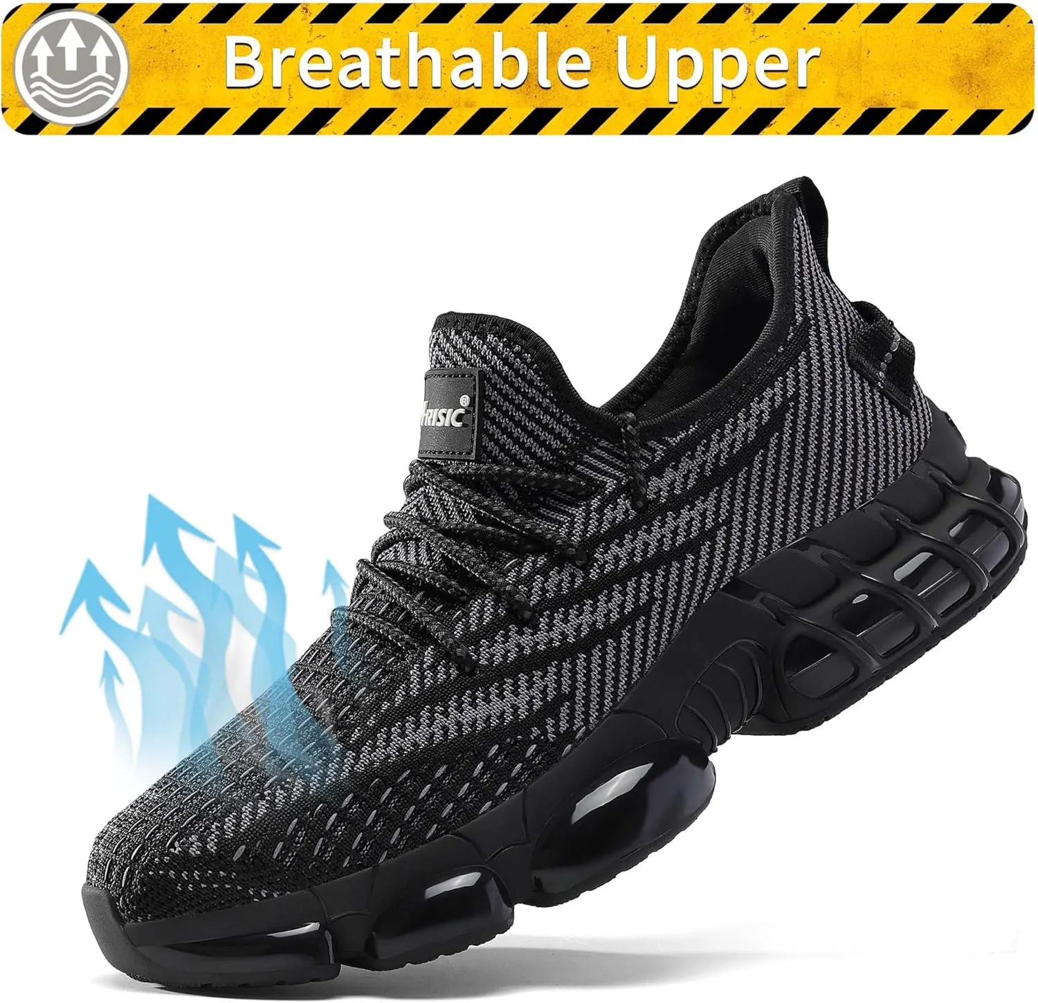 Steel Toe Shoes for Men Women Comfortable Lightweight Safety Sneakers Non Slip Work Shoes Puncture Proof Composite Toe Sneakers for Construction