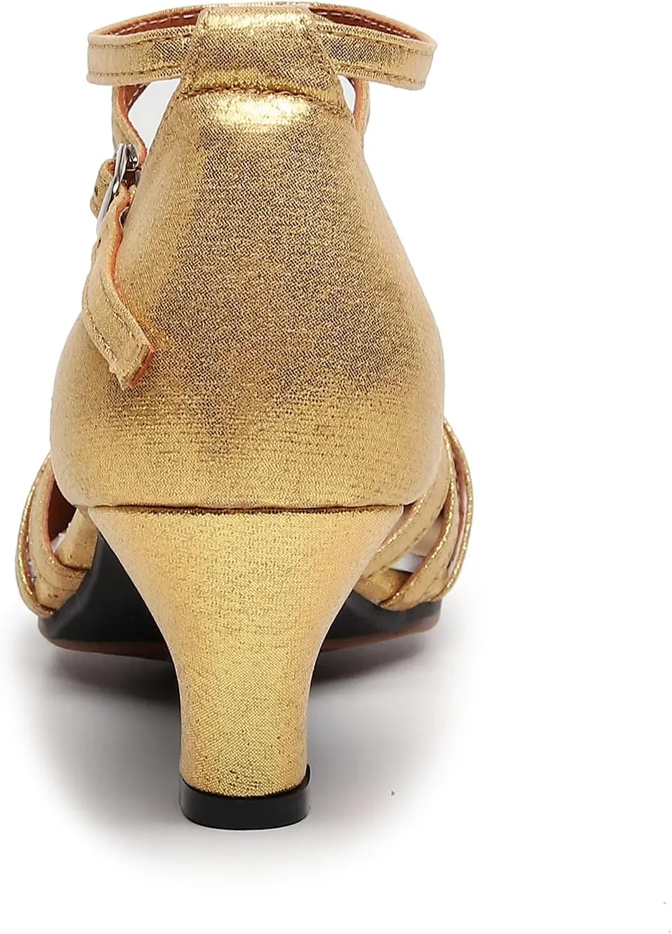 SWDZM Closed Toe Latin Dance Shoes Glitter Women Latin Dance Shoes Closed Toe Ballroom Dancing Shoes