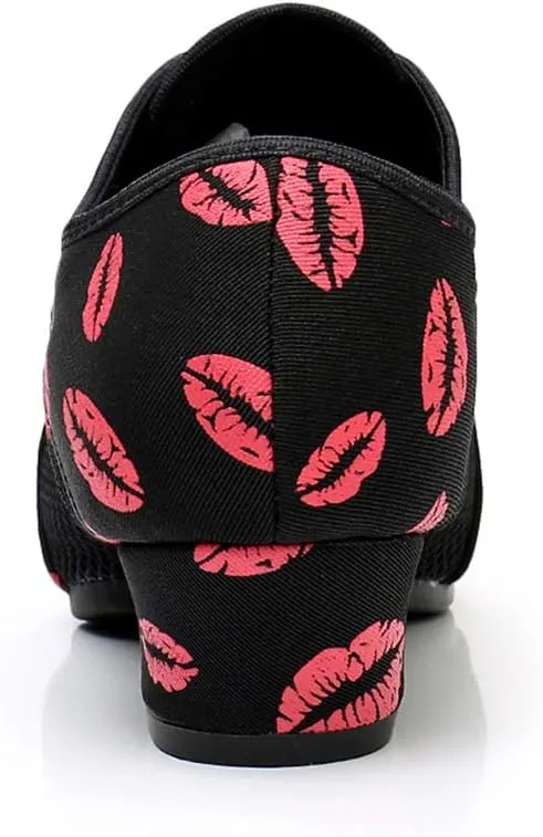 SWDZM Men&Women Ballroom Dance Shoes Lace-up Closed Toe Latin Modern Performance Dance Practice Teaching Shoes,Model KCNJ